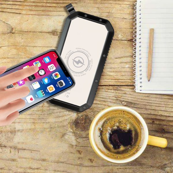 Wireless solar power bank phone accessories torch