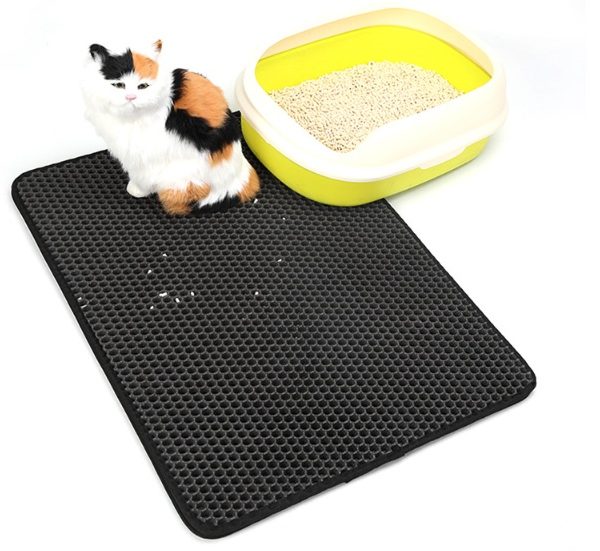 Pet Cat Litter Mat Pet Supplies EVA Double Cat Litter Mat