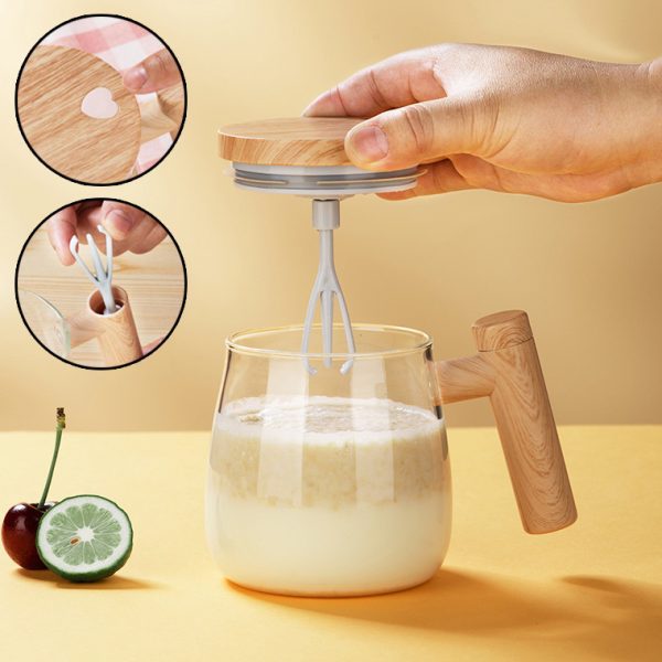400ML Self Stirring Coffee Mug  Electric Mixing Glass Coffee Cup High Speed Fast Automatic Coffee Cup For Gyms Dining Room Kitchen Gadgets