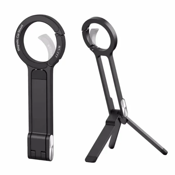 Foldable Phone Tripod Carabiner-Mounted For iPhone 16 15 14 Portable Dual-sided Magnetic Tripod Desk Mount Phone Handle Holder