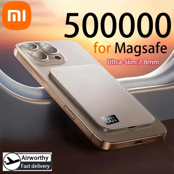Xiaomi 50000mAh 3C Certification Thin Power Bank Ultra For MagSafe Magnetic Wireless Fast Charging Portable Battery Display