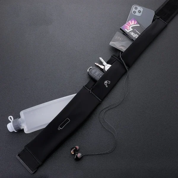 Cross border running waist bag, water bottle, mobile phone bag, men's sports small bag, fitness marathon equipment, thin invisib