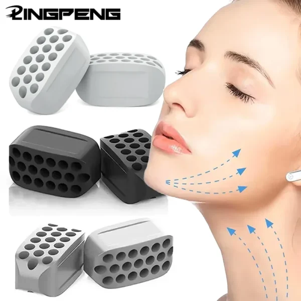 Silicone Jaw Exerciser Facial Toner & Jawline Fitness Ball Neck Toning Equipment Facial Beauty Tool Double Chin Exerciser