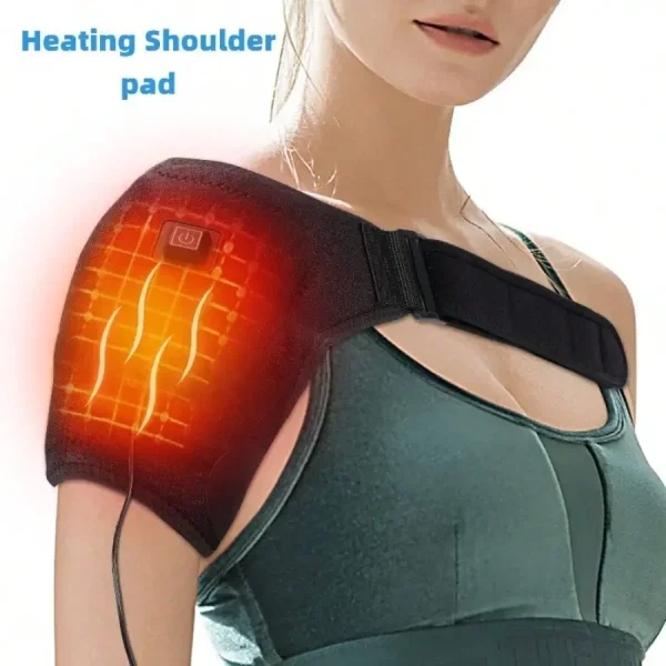 Electric Heating Heated Shoulder Brace Wrap Shoulder Massage Support Belt Strap For Arm Shoulder Fitness Brace Keep Warm