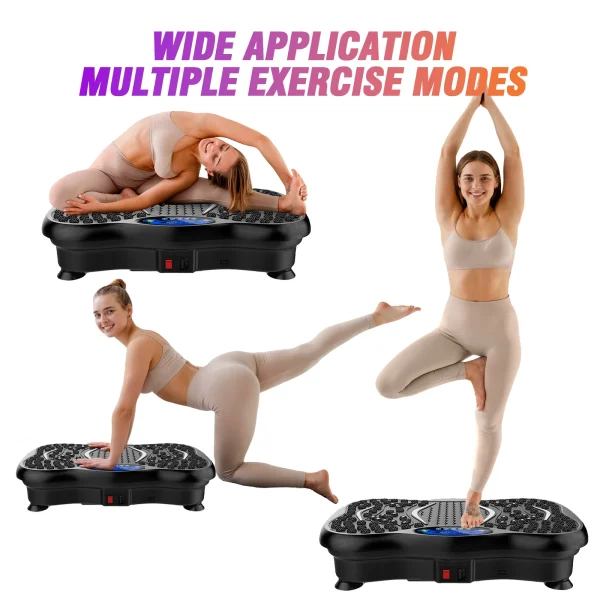 Vibration Plate Exercise Machine Fat-Burning Full Body Workout Power Vibration n Resistance Bands Fitness Equipmen Weight Loss